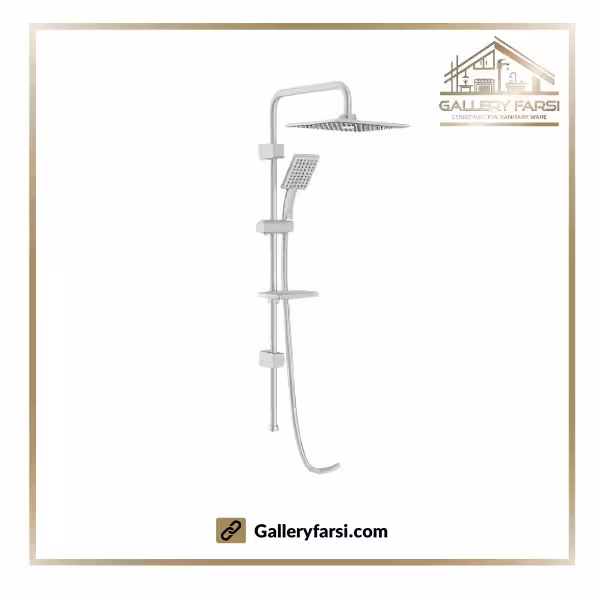 علم دوش حمام شودر مدل الما کروم مات