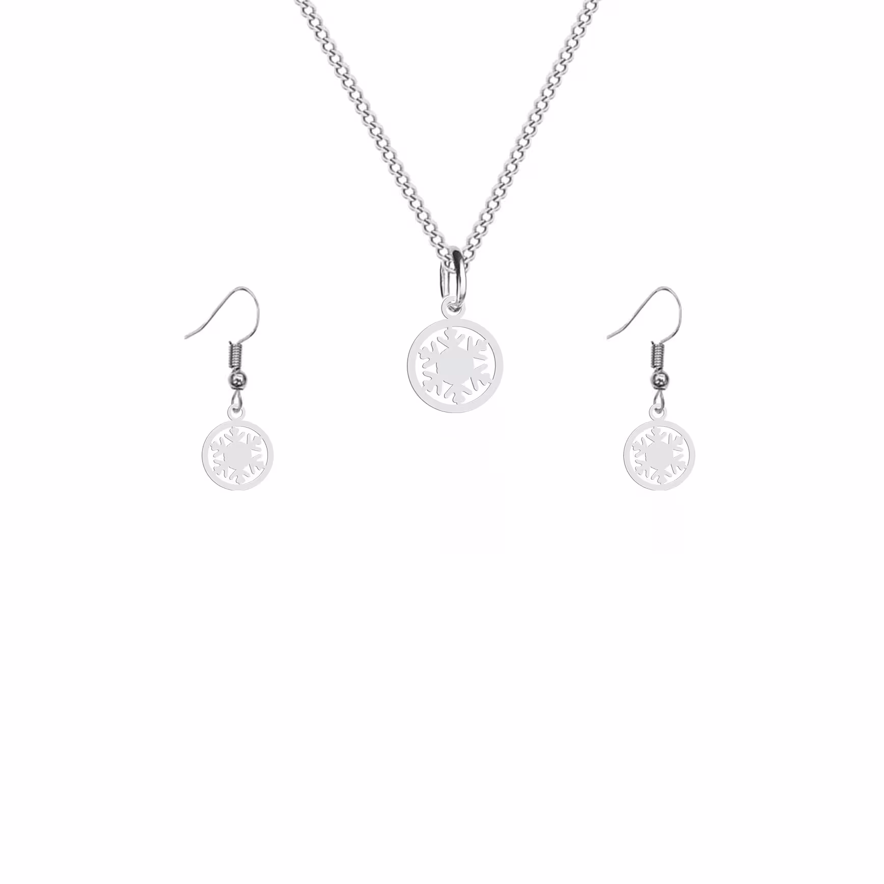 نیم ست هایکا گالری طرح دایره و دانه برف کد ha97