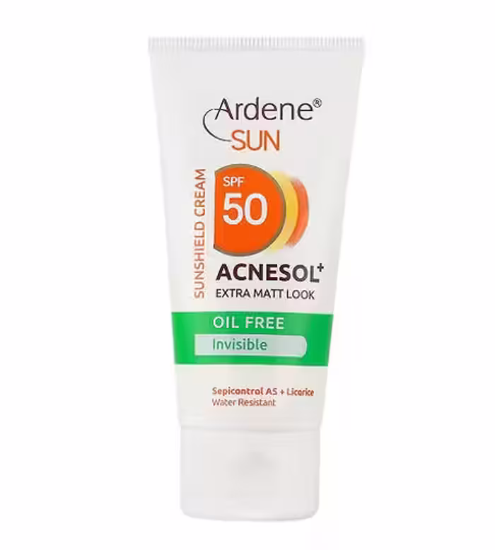 کرم ضد آفتاب بدون رنگ آردن SPF 50 مدل Acenesol حجم 50 میلی‌لیتر