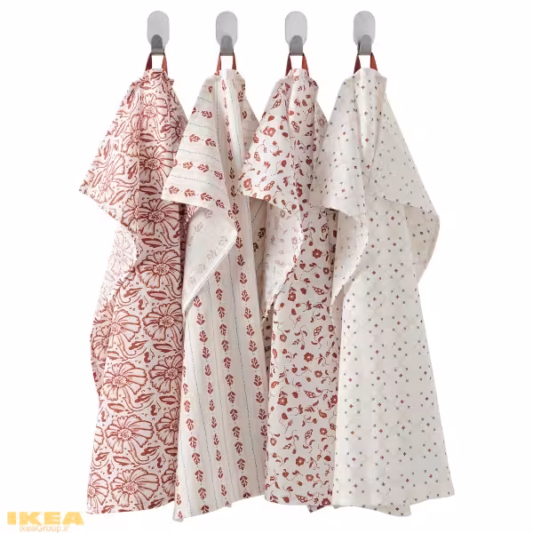 دستمال آشپزخانه 4 تایی طرح دار مدل INAMARIA | برند ایکیا | ارسال 15 الی 20 روز کاری