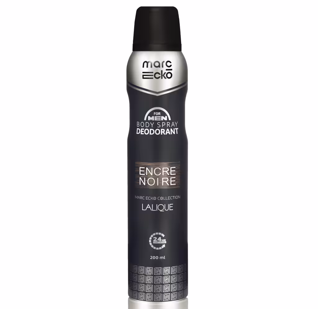 اسپری بدن مردانه مارک اکو مدل لالیک مشکی ENCRE NOIRE LALIQUE حجم 200 میل marc ecko