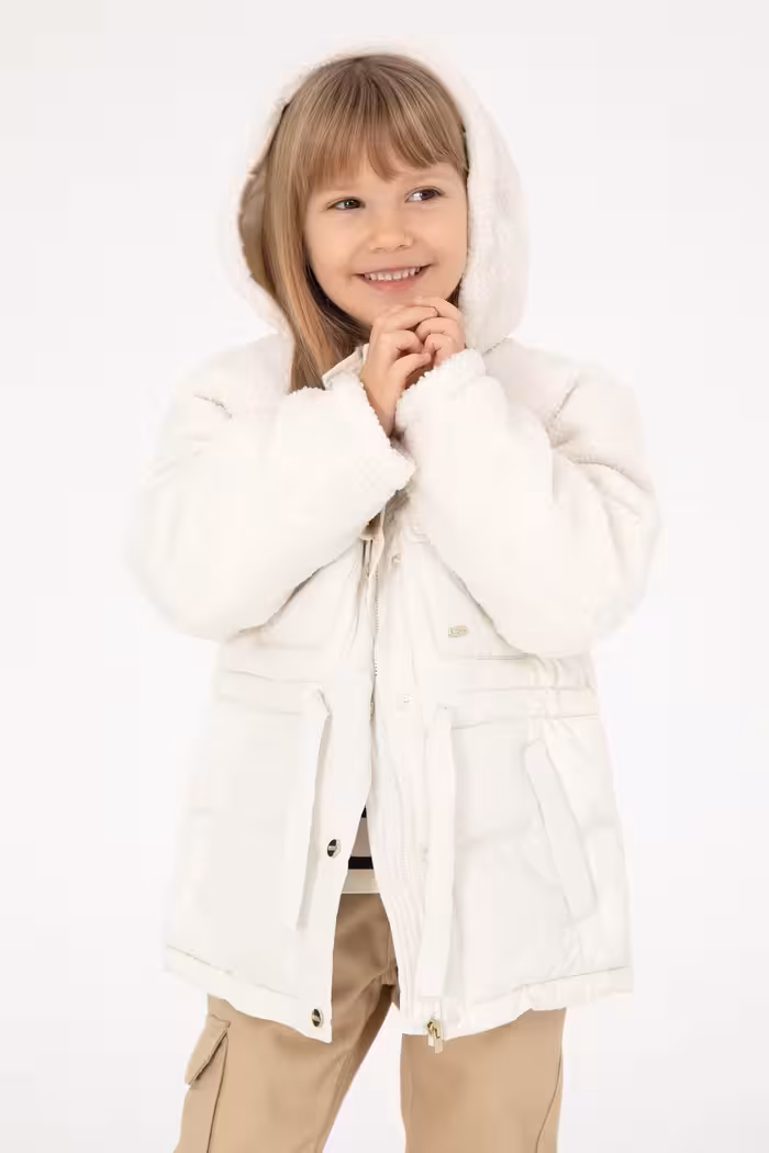 کاپشن دخترانه کرم یو اس پولو - فروشگاه لباس شهرمون