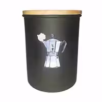 بانکه قهوه فلزی درب چوبی