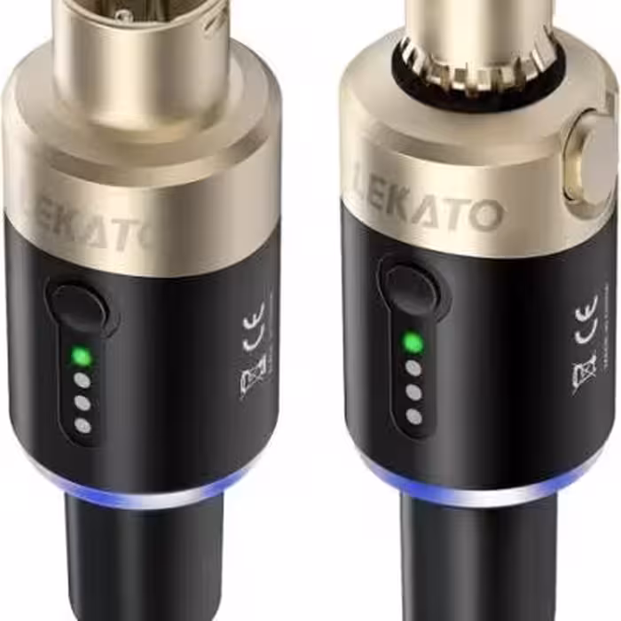 میکروفون بی سیم XLR برند LEKATO – سیستم حرفه‌ای فرستنده و گیرنده با صدای شفاف و بدون نویز