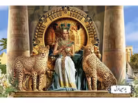 نخ و نقشه تابلو فرش طرح کلوپاترا - کد NC6426