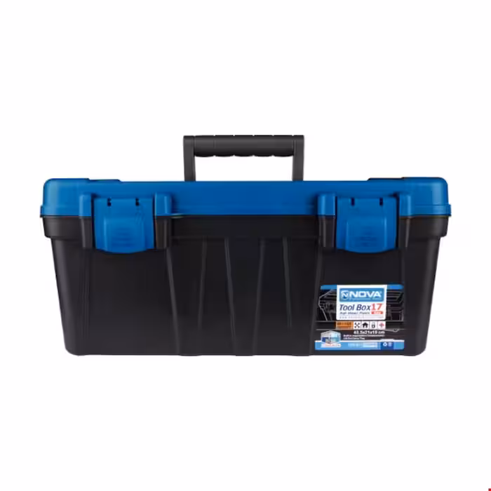 جعبه ابزار 17 اینچ با قفل پلاستیکی نووا 6017