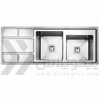 سینک بیمکث مدل BS740 توکار