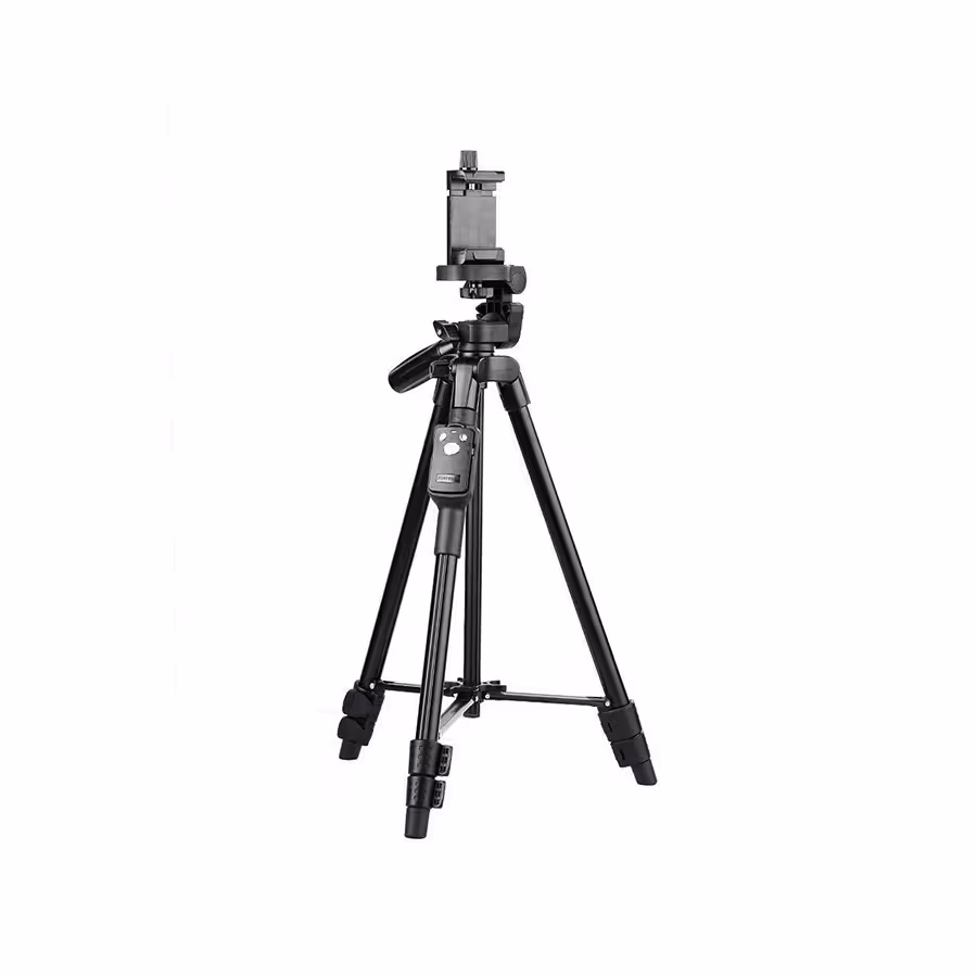 سه پایه نگهدارنده گوشی و دوربین یانتنگ مدل VCT- 5208 به همراه شاتر ریموت کنترل