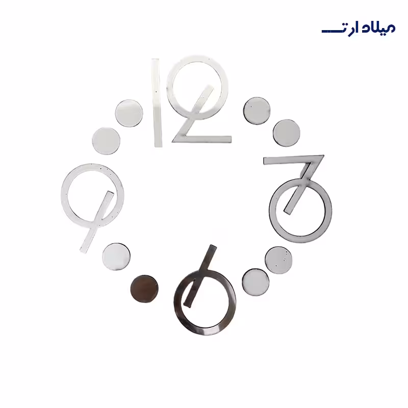 اعداد انگلیسی 7 سانت نقره ای با نشان گرد