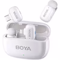 میکروفون بی سیم بویا نسخه کمبو BOYA MINI 13 Wireless Microphone دوکاربره سفید