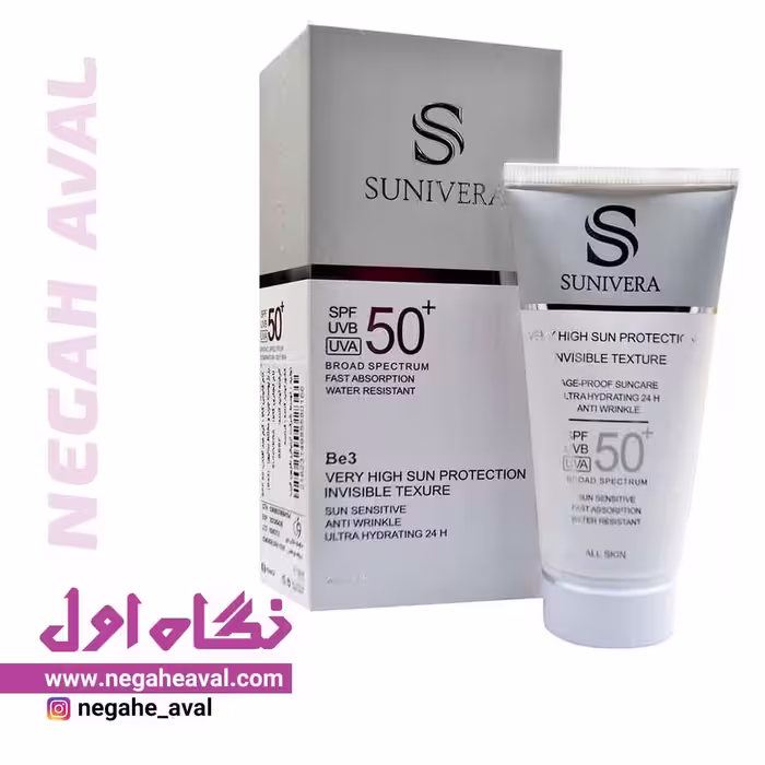کرم ضدآفتاب مناسب انواع پوست SPF50 فاقد رنگ سانیورا