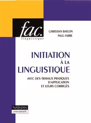 کتاب زبان فرانسوی اینیتیسایون Initiation a la linguistique