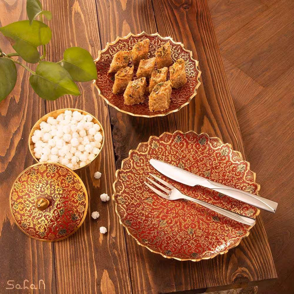 ست پذیرایی برنجی میناکاری کد 340