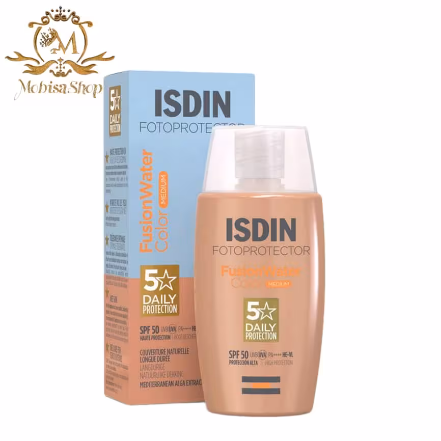 ضد آفتاب ایزدین رنگی فیوژن واتر SPF 50‏ با حجم 50 میل