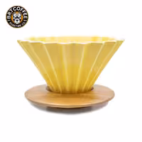 V60 سرامیکی اوریگامی با پایه چوبی سایز 4