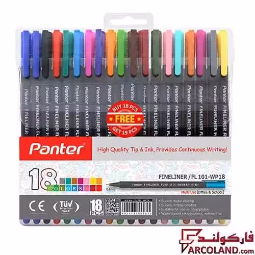 روان نویس 18 رنگ 0.4 میلی متری پنتر مدل FL101-WP18
