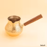 قهوه جوش برنجی طلایی بدون در مدل هل سایز 3