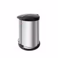 سطل زباله خانگی پدال دار برند شفق مدل NP45 (استیل)