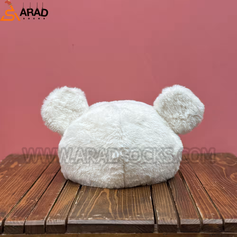 کلاه برت گوش دار شیری