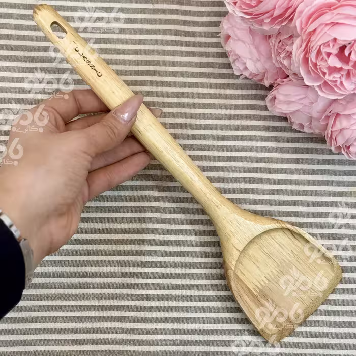 کفگیر چوبی رابر کلاسیک ضخیم مدل Sk07