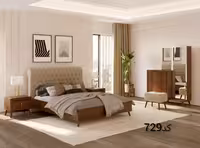 سرویس خواب کد 729 شامل تخت – دراور – قاب آینه – پاتختی