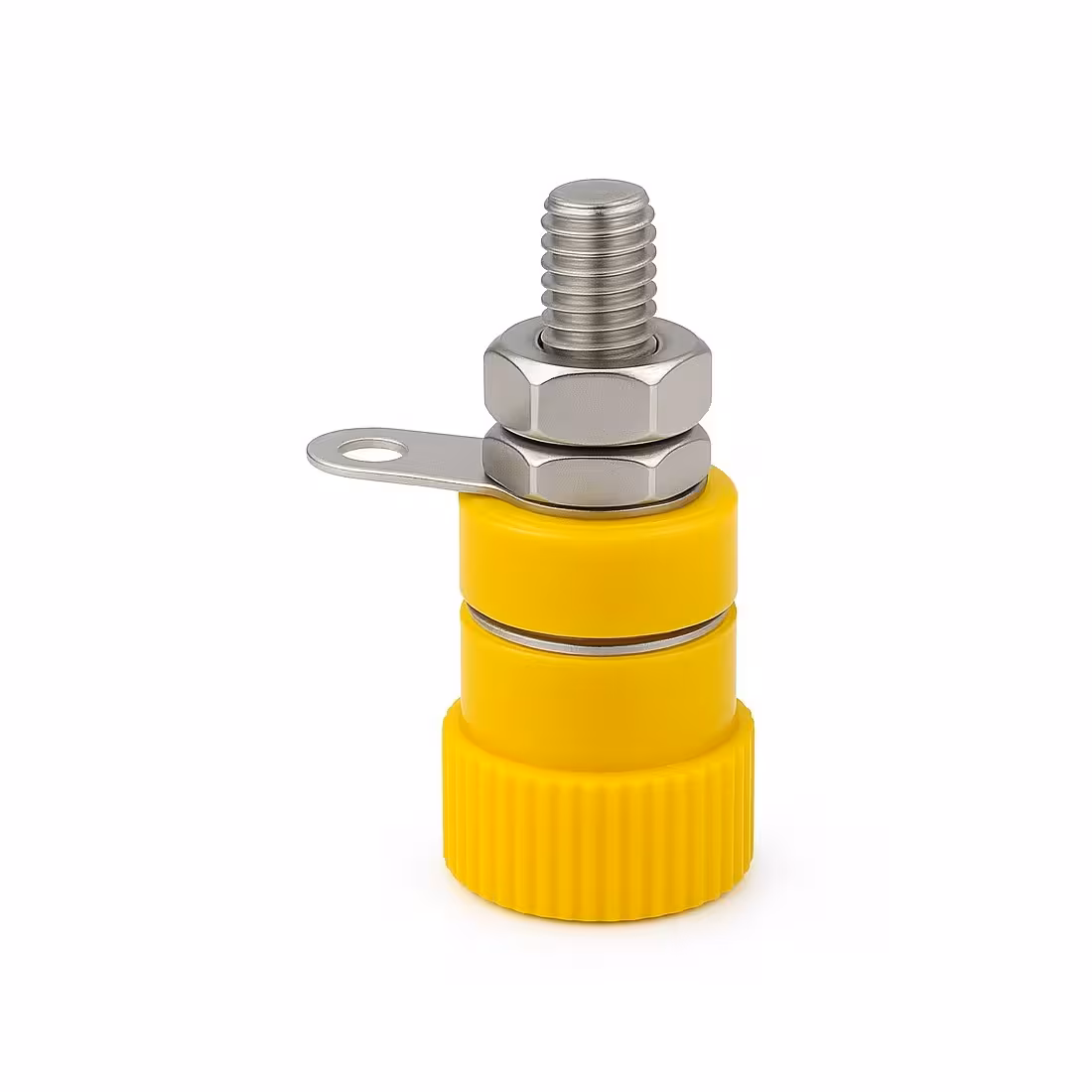 فیش موزی مادگی متوسط 4mm زردترمینال مادگی تغذیه بزرگ