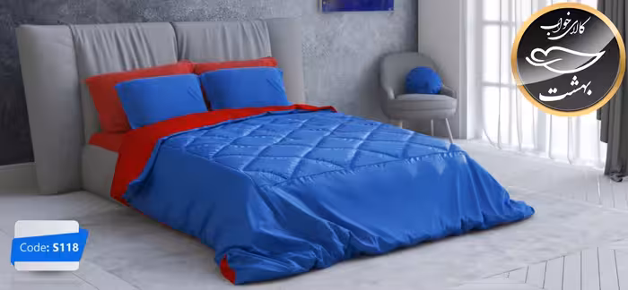 روتختی دورو تک رنگ  دونفره شش تکه برند ترکسان کد S118