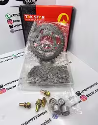 ست دنده زنجیر کامل موتور سیکلت هندا(38T/15T)428H/102Lبرند TAK STAR