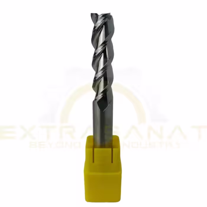 فرز انگشتی تمام الماس آلمینیوم سر تخت سه پر بلند 12 طول 100 MTS