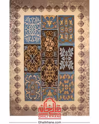 گلیم فرش ماشینی ساوین کد 4046 کرم