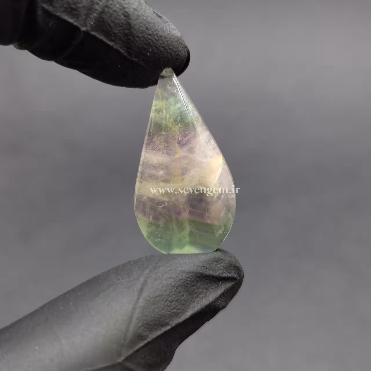 نگین سنگ فلوریت رنگین کمان اشکی (کدA168)