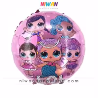 بادکنک فویلی LOL صورتی