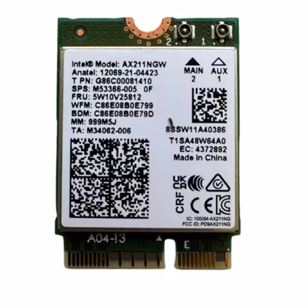 کارت شبکه اینتل مدل Intel AX211NGW با بلوتوث 5.3
