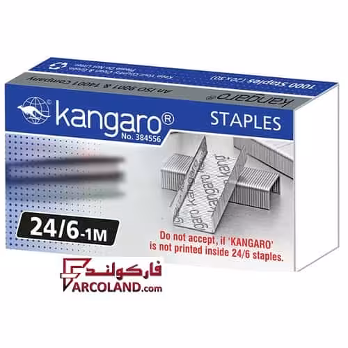 سوزن منگنه سایز 24/6 کانگرو بسته 1000 عددی استیل