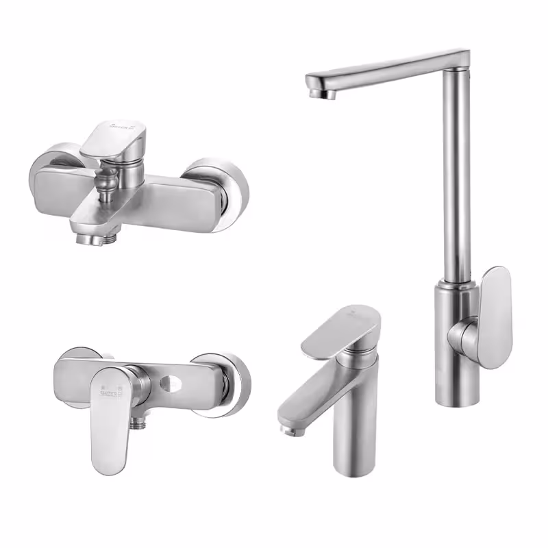 ست شیرالات شیذر مدل اسمارت کروم مات