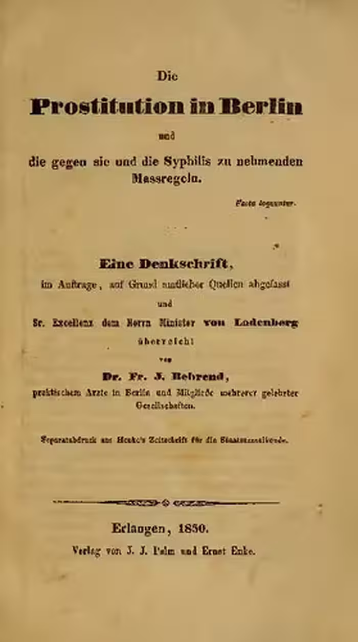 خرید و دانلود نسخه کامل کتاب Die Prostitution in Berlin und die gegen sie und die Syphilis zu nehmenden Massregeln