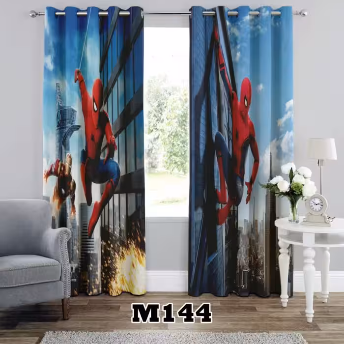 پرده سه بعدی طرح مرد عنکبوتی