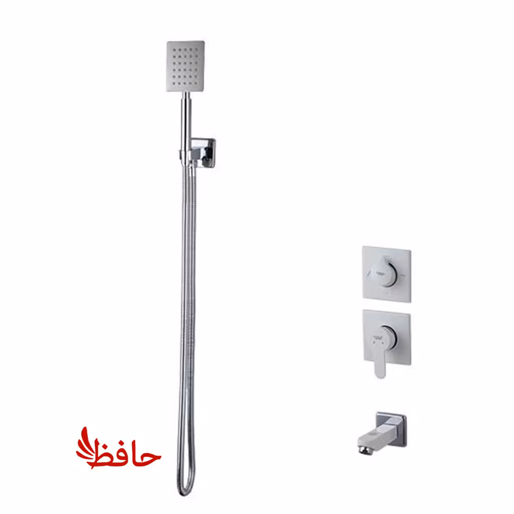 شیر حمام توکار راسان مدل ویوات فلت شیری کروم کلاس 4