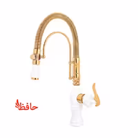 شیر ظرفشویی فنری سمپو مدل پویان سفید طلایی
