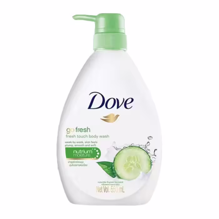 شامپو بدن داو Dove Fresh Touch حاوی عصاره خیار و چای سبز حجم 550 میل