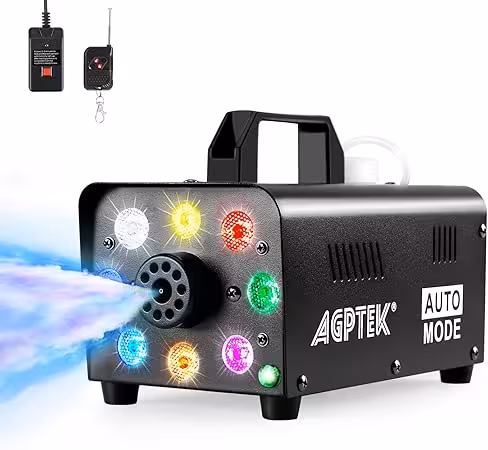 دستگاه مه پاش AGPtEK با کنترل از راه دور بی سیم و چراغ رنگارنگ LED 500w