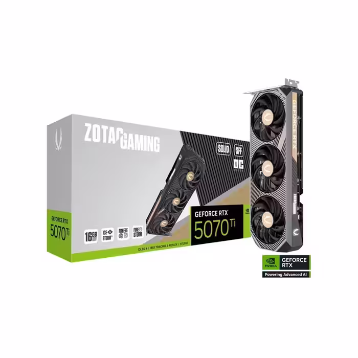 کارت گرافیک زوتاک GAMING GeForce RTX5070 Ti SOLID SFF OC 16GB GDDR7