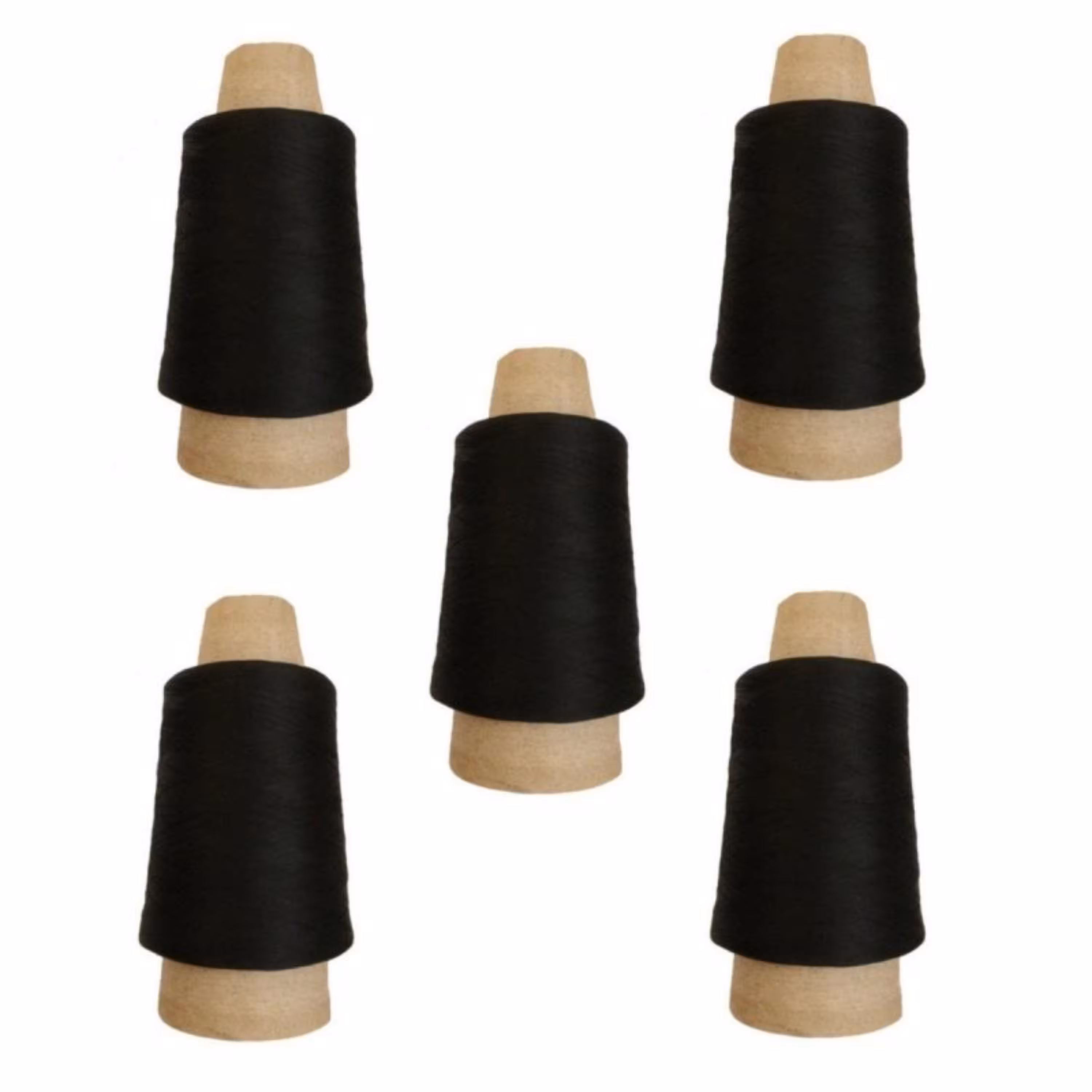 دوک نخ سردوز 100 گرمی مشکی (نخ ترویرا) (نخ استرچ)(5 عددی)