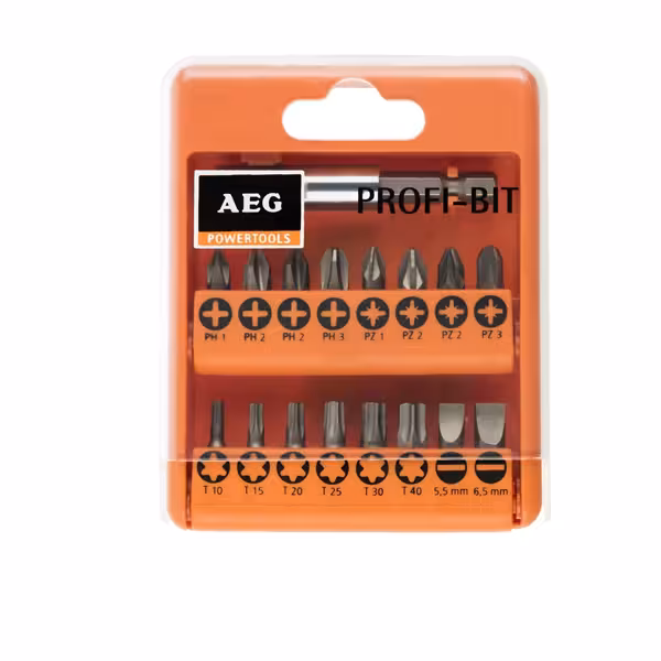 مجموعه سری پیچ گوشتی 17 عددی آاگ AEG مدل PROFI-BIT