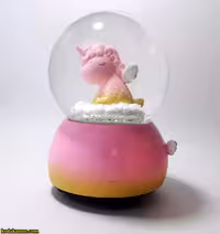 گوی موزیکال برفی (گوی موزیکال اسب شاخدار) سایز بزرگ