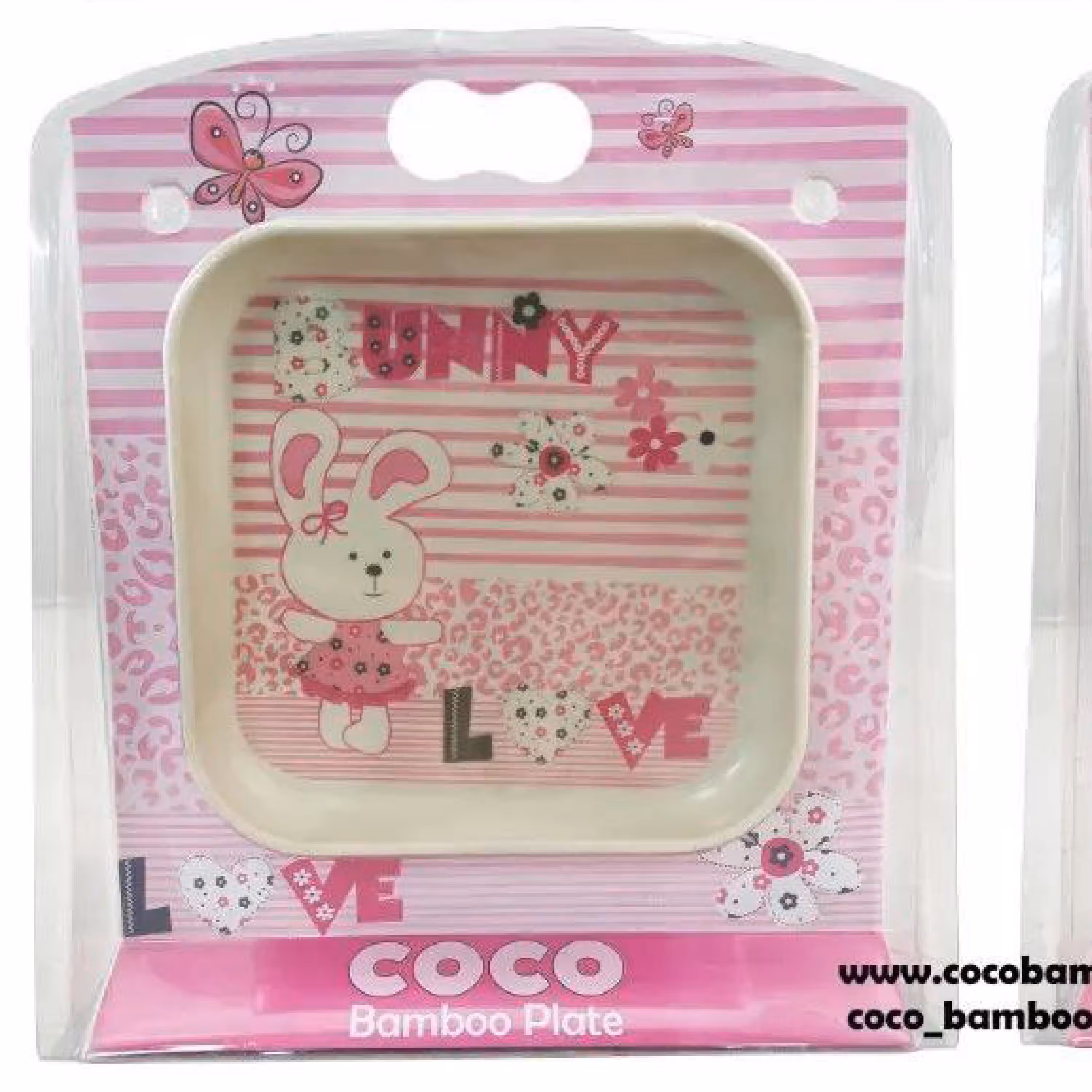 ظرف غذای بامبو گیاهی کودک 4تکه طرح خرگوش