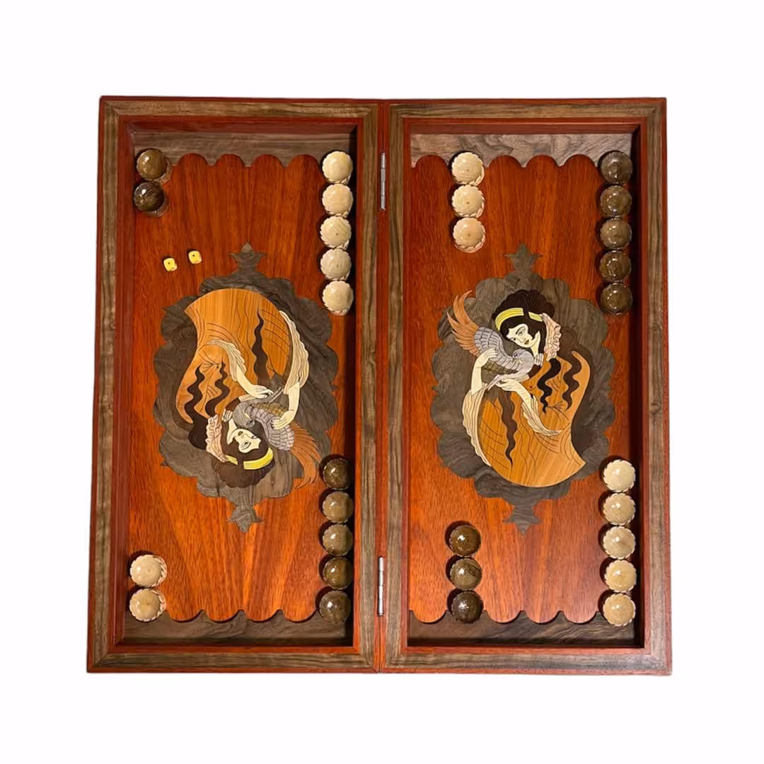 تخته نرد چوب رز پاتک آفریقایی