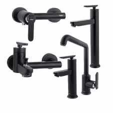 ست شیر آلات راسان مدل فلورا رنگ مشکی