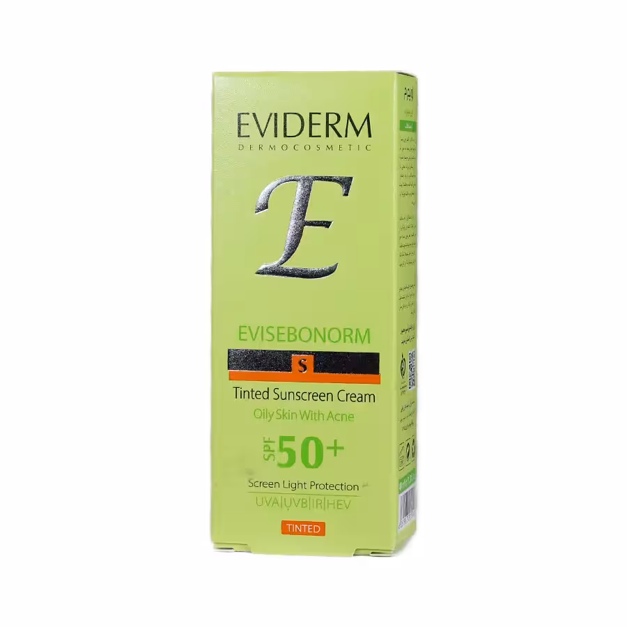 کرم ضد آفتاب رنگی اوی سبونورم اویدرم برای پوست چرب و جوش دار SPF 50