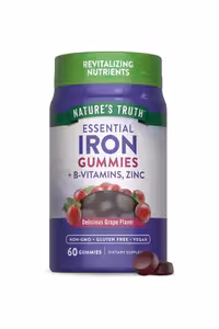 پاستیل وگان آهن حاوی ویتامین B و زینک Nature's Truth - بسته 60 عددی